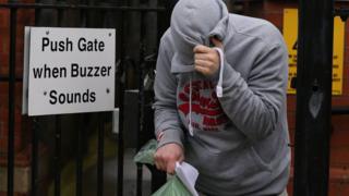 Ryan Eastwood leaving Limavady Magistrates' Court, 19 April 2017