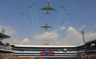 Planes in the sky above the stadium - Saturday 25 May 2019