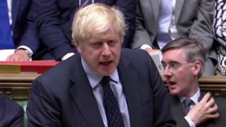 Boris Johnson no Parlamento britânico