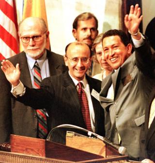 Hugo Chávez em Wall Street em 1999