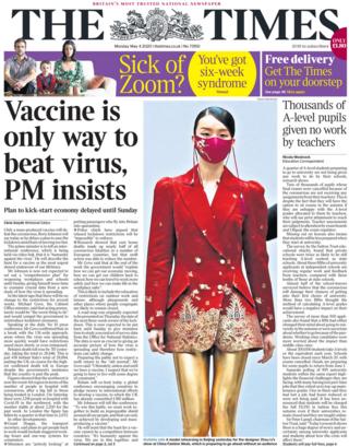 The Times front page, 4/5/20