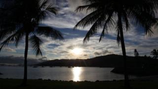 Airlie Bay at Airlie Beach in Queensland