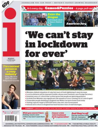 The i front page 1 June