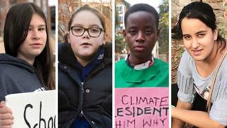 Four young climate activists