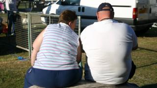 Overweight couple