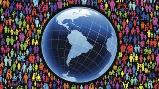 Íconos del mundo y personas.