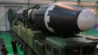 Un misil de largo alcance de Corea del Norte, 30 de noviembre de 2017