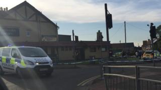 Police at Auchinairn Tavern