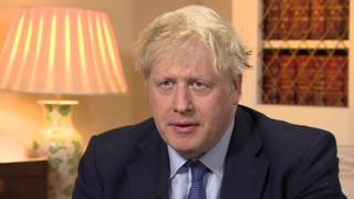 Boris Johnson speaking to the BBC