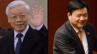 Hai ông Nguyễn Phú Trọng và Đinh La Thăng