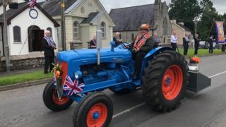 Tractors taking part in 12th july parade