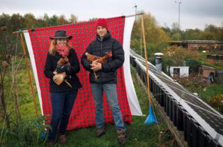Simon Tilley, 51, and neighbour Liz Laine, 42