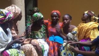 Wasu daga cikin 'yan matan Chibok da suka kubuta