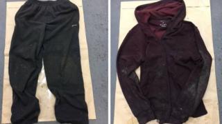Clothes of man found in a ditch