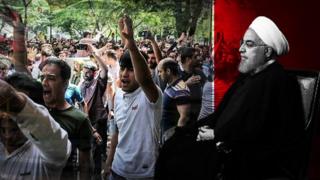 روحانی تحریمهای آمریکا را گردن اعتراضات دی ماه انداخت