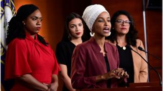 Ayanna Pressley, Alexandria Ocasio-Cortez, Ilhan Omar and Rashida Tlaib