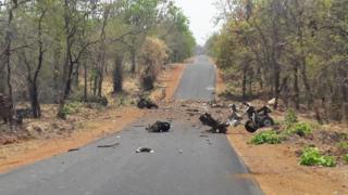 ગઢ ચિરૌલી હુમલાની તસવીર