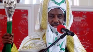 Emir ilu Kano Muhammadu Lamido Sanusi nduro o nsọrọ