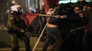 демонстрация в Афинах