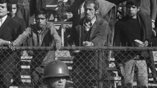 Prisioneros en el Estadio Nacional de Chile