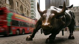 Wall Street bull in the financial district in New York