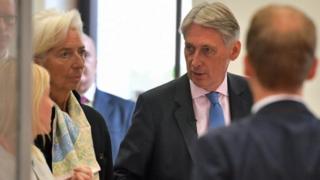 Philip Hammond with IMF managing director Christine Lagarde