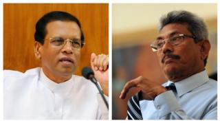 ජනපති සිරිසේන සහ ගෝඨාභය රාජපක්ෂ