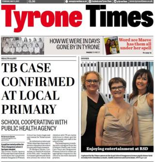 Front page of Tyrone Times
