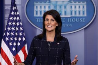 United States Ambassador to the United Nations Nikki Haley