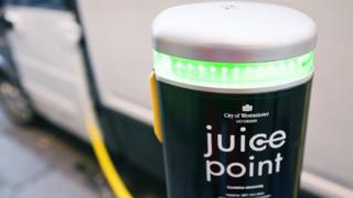 Electric car charging point