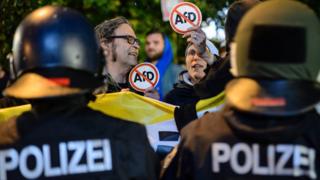Противники Альтернативы для Германии (AfD) протестуют против результата AfD