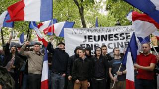 Демонстрация идентичности поколения в Париже, май 2016 года