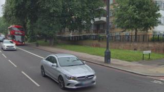The scene of the crash on Brixton Hill