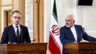 نشست خبری محمدجواد ظریف و هایکو ماس، وزرای خارجه ایران و آلمان