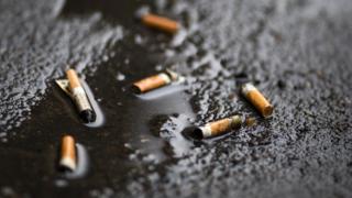 Cigarette butts