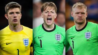 Nick Pope, Jordan Pickford and Aaron Ramsdale