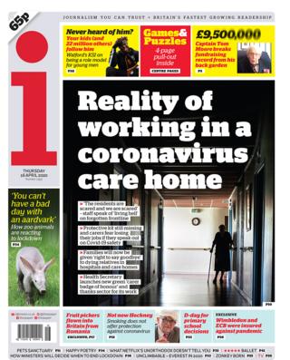 Front page of the i