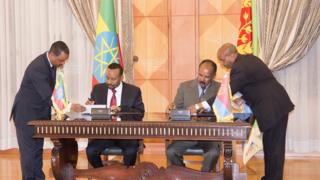 መራሕቲ ሃገራት ኢትዮጵያን ኤርትራን ኣብ ዙርያ ክልትኣዊ ጉዳያት ስምምዕ ፈሪመን