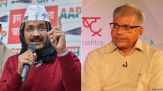 अरविंद केजरीवाल आणि वंचित बहुजन आघाडीचे नेते प्रकाश आंबेडकर
