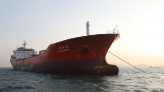 The Lighthouse Winmore, chartered by Taiwanese company Billions Bunker Group Corp., is seen at sea off South Korea"s Yeosu port on December 29, 2017.