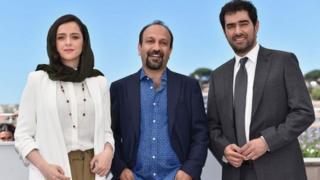 ترانه علیدوستی، اصغر فرهادی و شهاب حسینی در کن