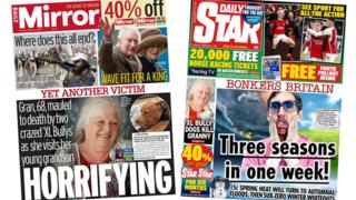 Daily Mirror and Daily Star front pages