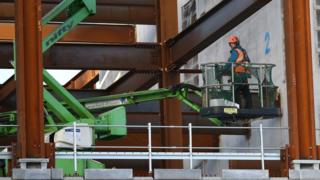 Construction worker in Battersea, London
