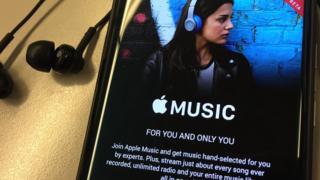 Apple Music on a smartphone