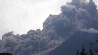 The Fuego volcano has been spewing lava and ash