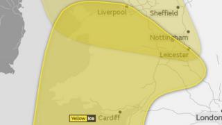 Snow & ice warning and an ice warning