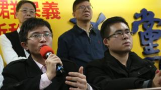 侯漢廷(左)與王炳忠(右)是新黨年輕一代中的敢言人物。
