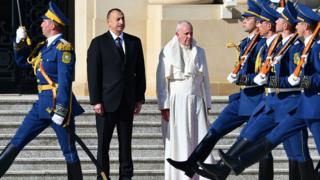 "Gənclik" Prezident Sarayı meydanında Roma Papası Fransiskin qarşılanma mərasimi keçirilib