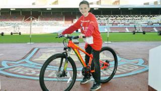 Jonjo said the hardest challenge had been in February when he undertook a 700-mile cycle ride, visiting all of the Premier League football clubs in England.