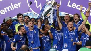 'Yan Chelsea na murnar cin kofin Premier